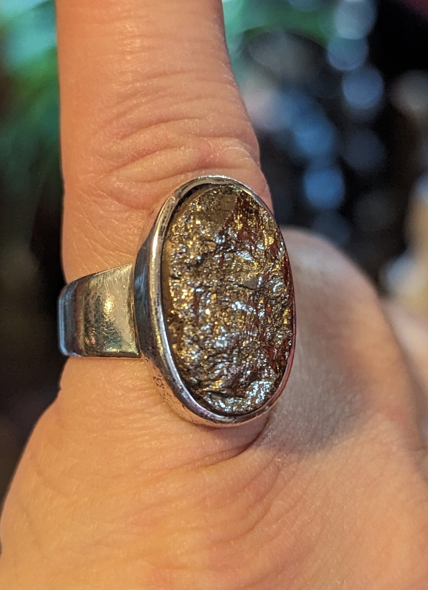 Pyrite ring sz 6.5