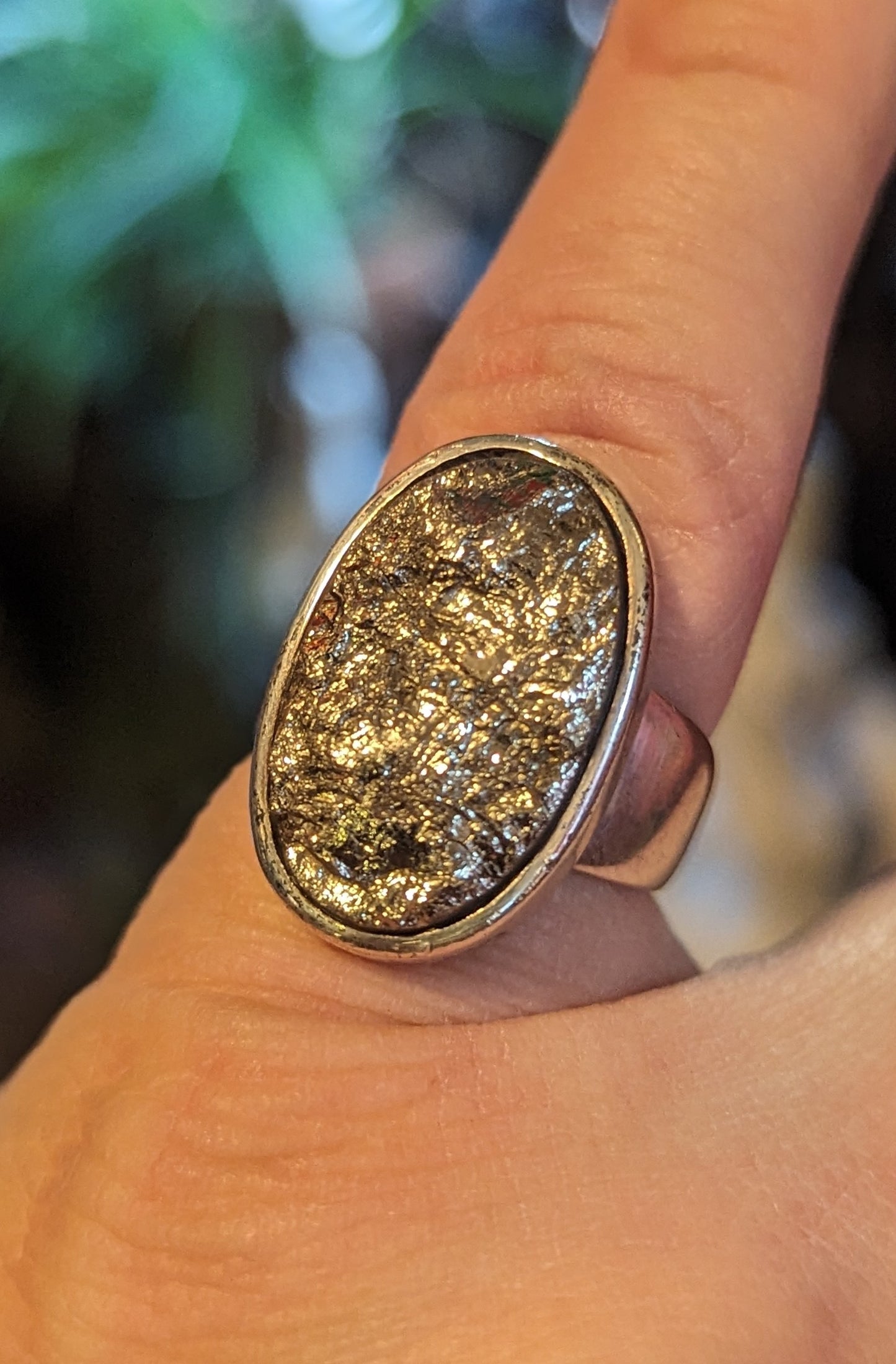 Pyrite ring sz 6.5