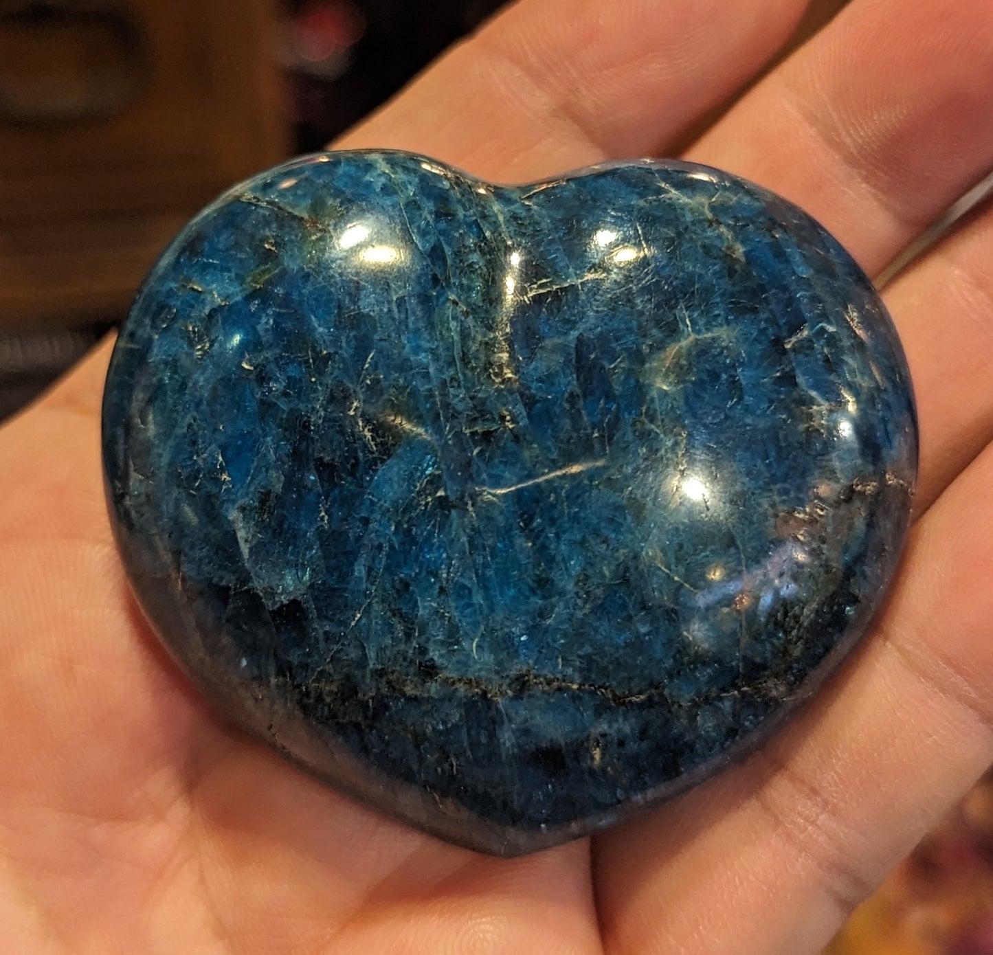 Blue Apatite Heart