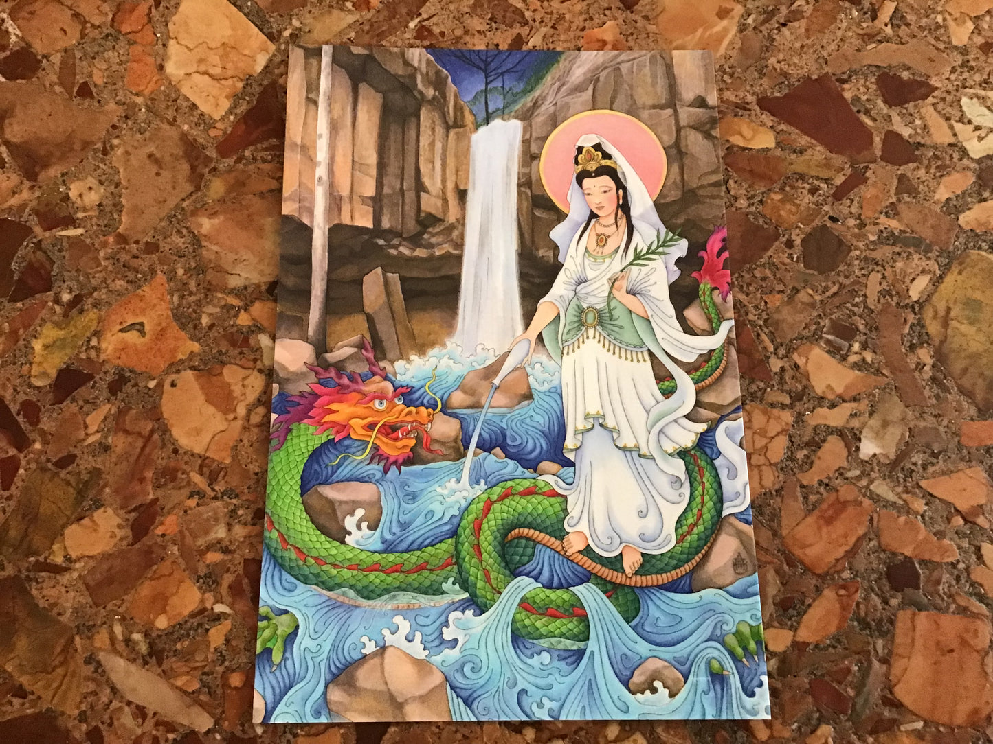 Kuan Yin at Hedge Creek Falls Postcard