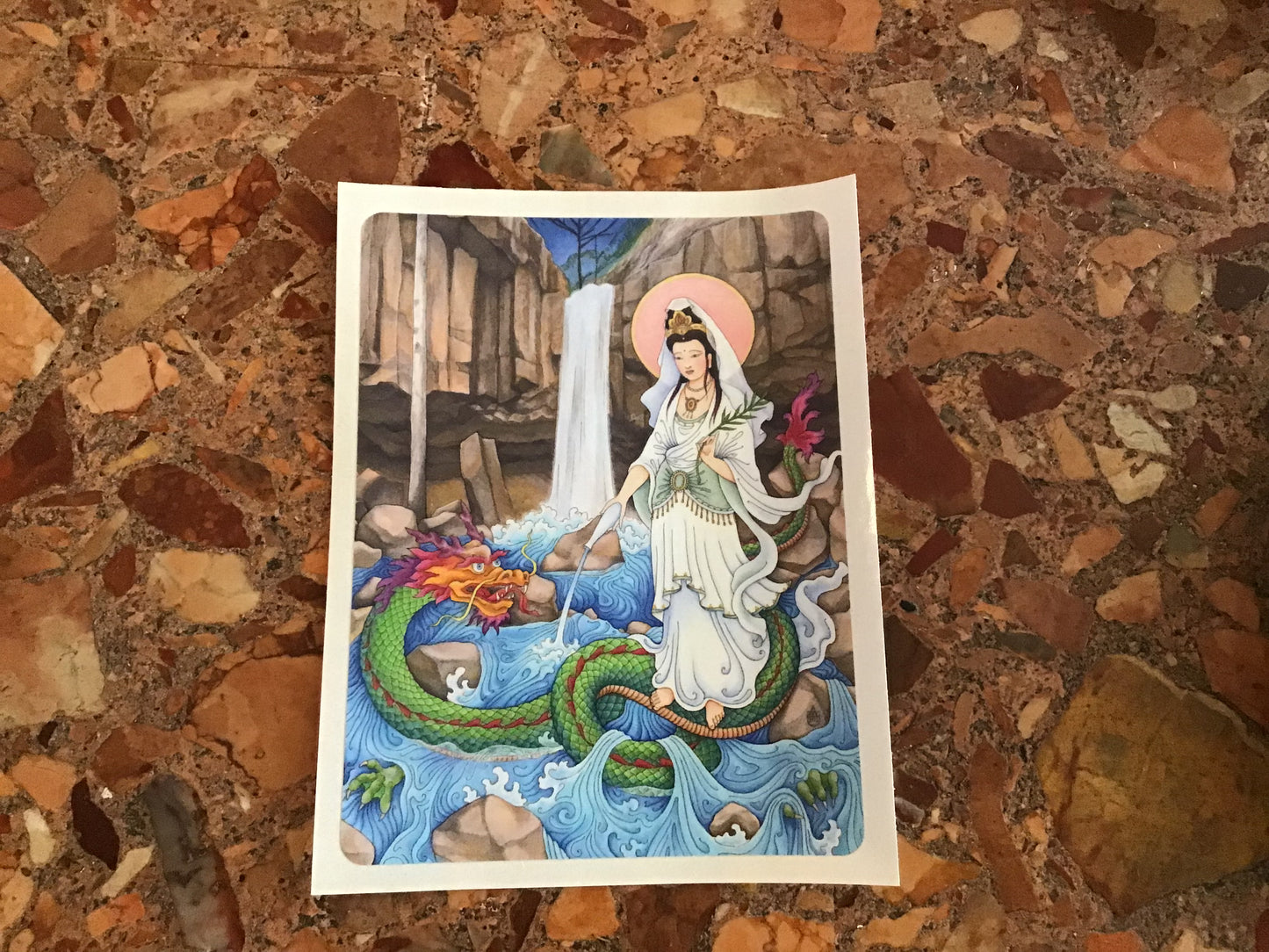 Kuan Yin at Hedge Creek Falls Sticker