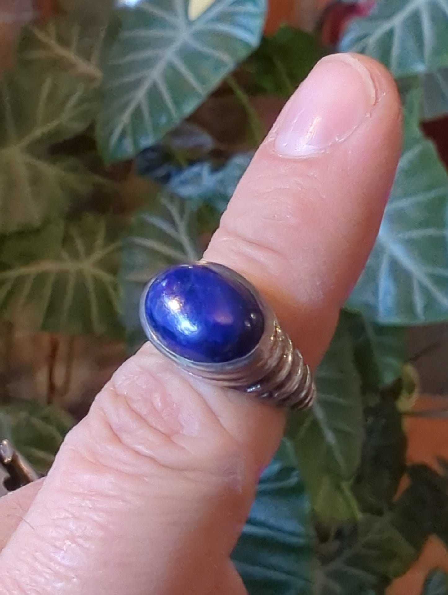 Lapis Silver Ring sz 6