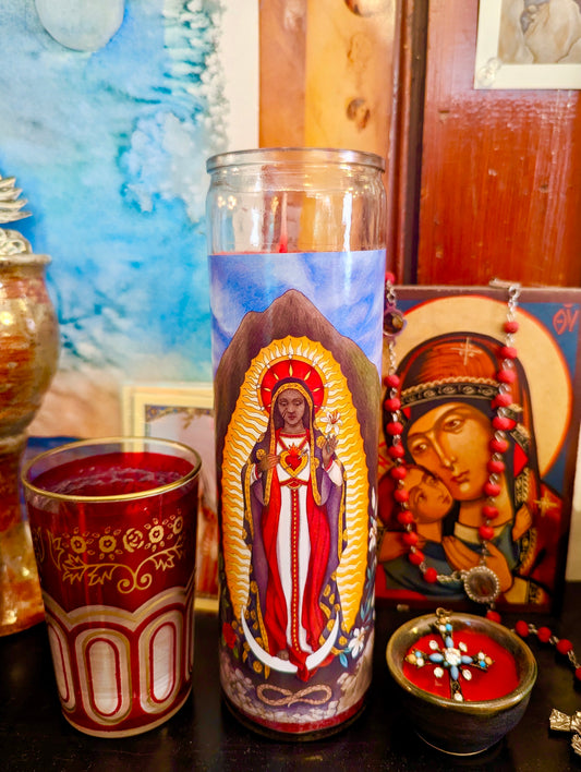Madonna of Black Butte Candle