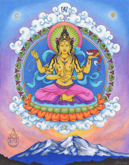 Prajnaparamita Above Mt Shasta Postcard