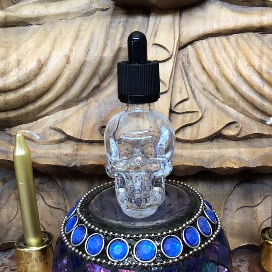 Glass Skull Dropper Bottle