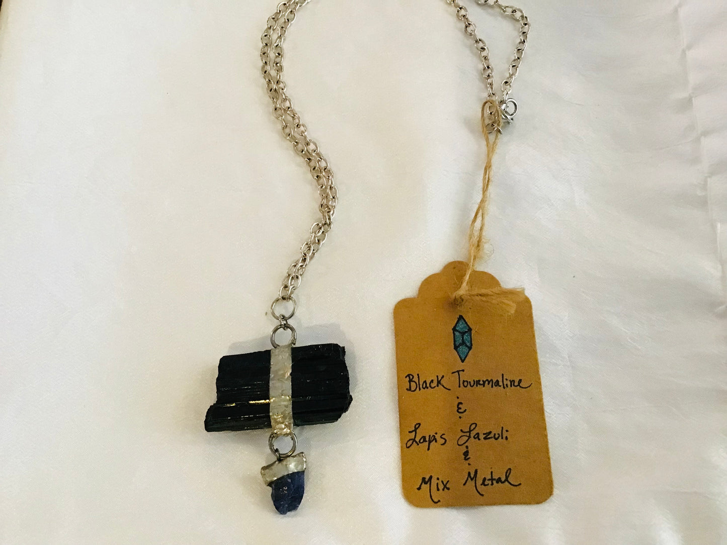 Black Tourmaline & Lapis Lazuli Necklace