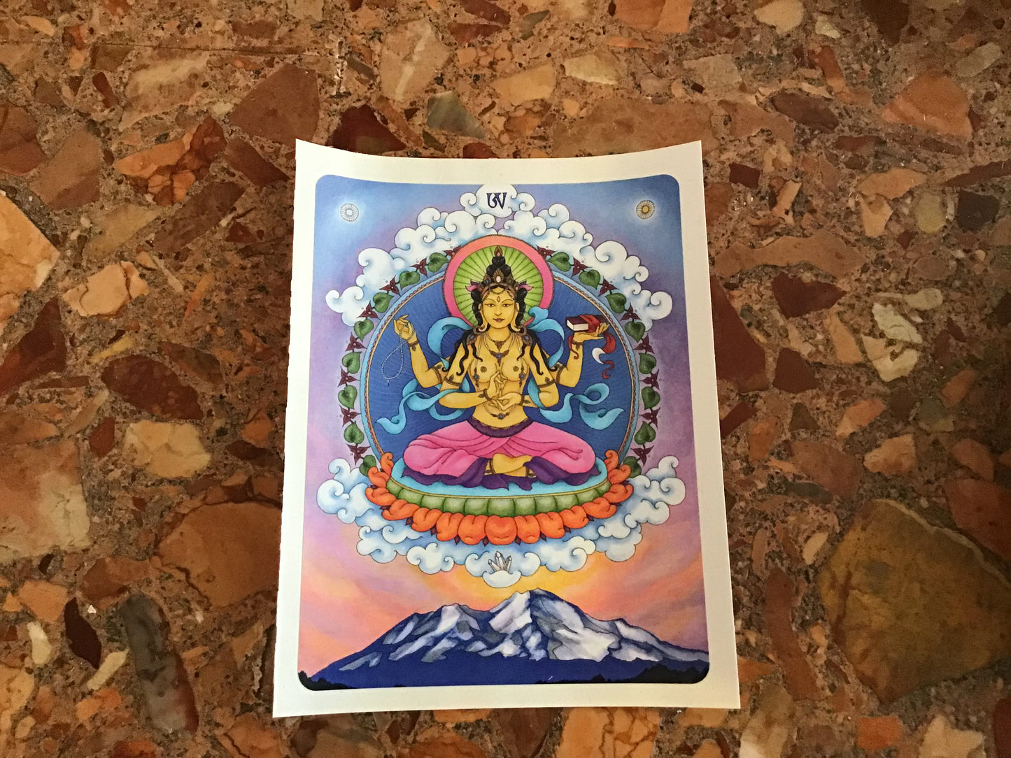 Prajnaparamita Above Mt. Shasta Sticker