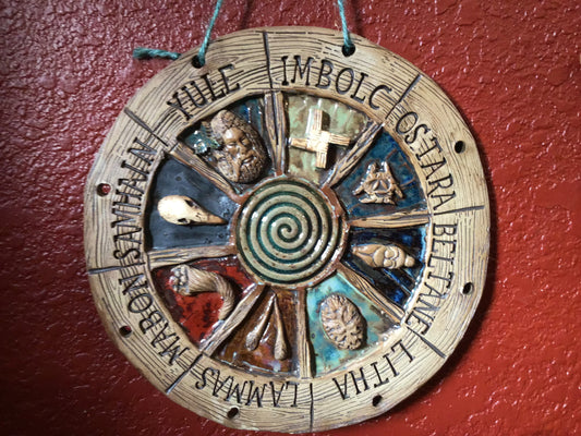 Pagan Wheel of the Year Ceramic Wall Hanging