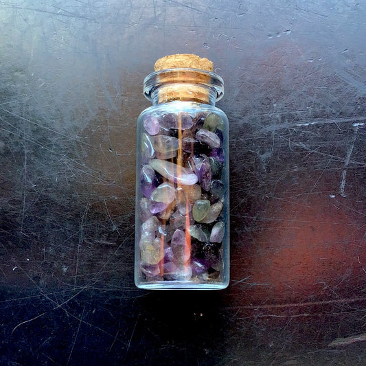 Corked Vial of Amethyst Chips