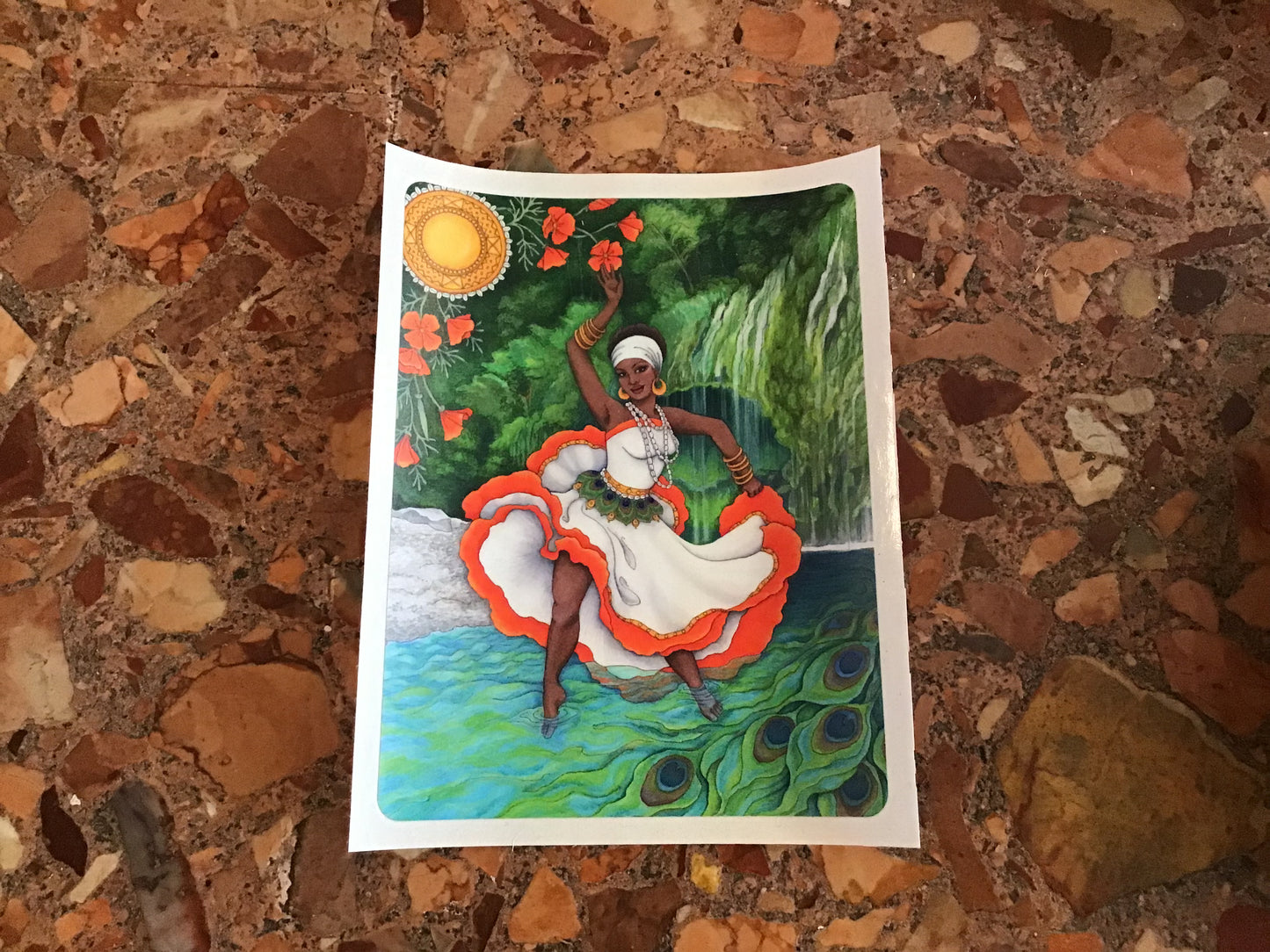 Oshun at Mossbrae Falls Sticker