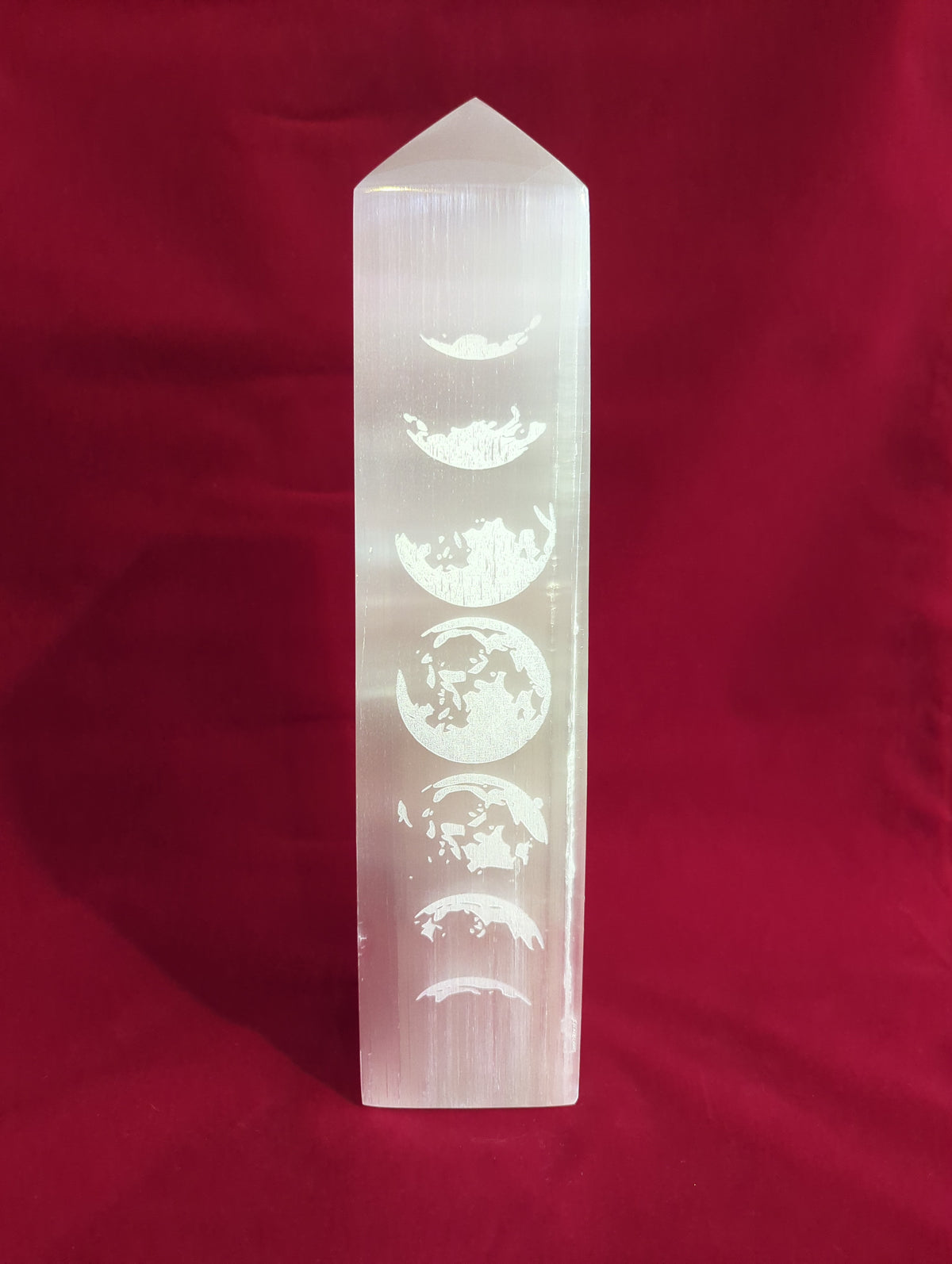 Moon Phase Selenite Tower