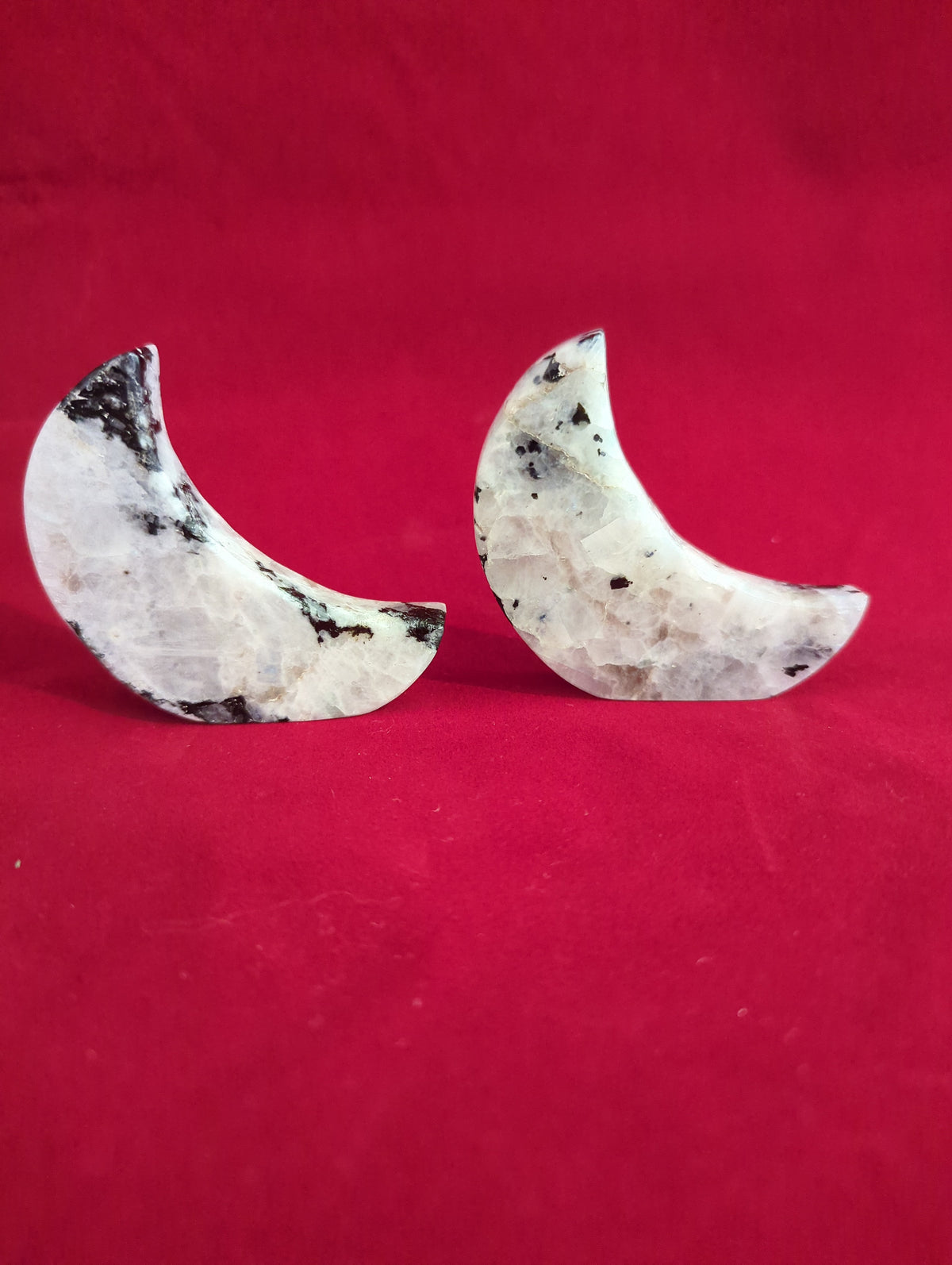 Rainbow moonstone crescent moon