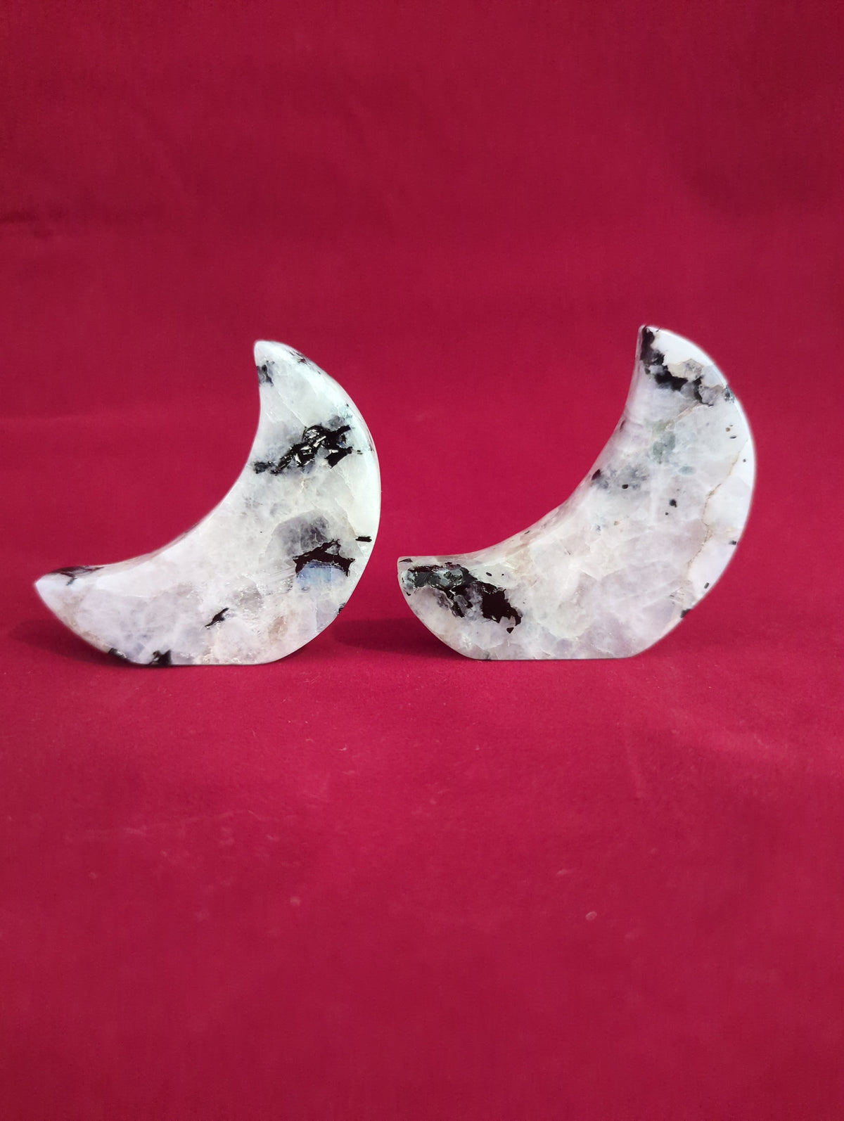 Rainbow moonstone crescent moon