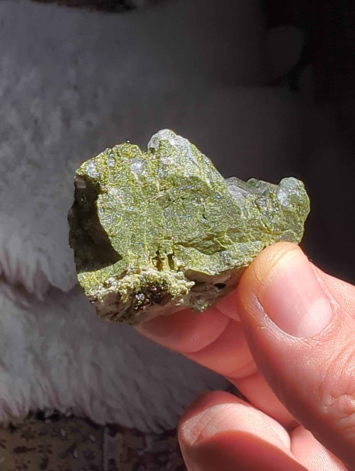 Epidote with Phantom Quartz
