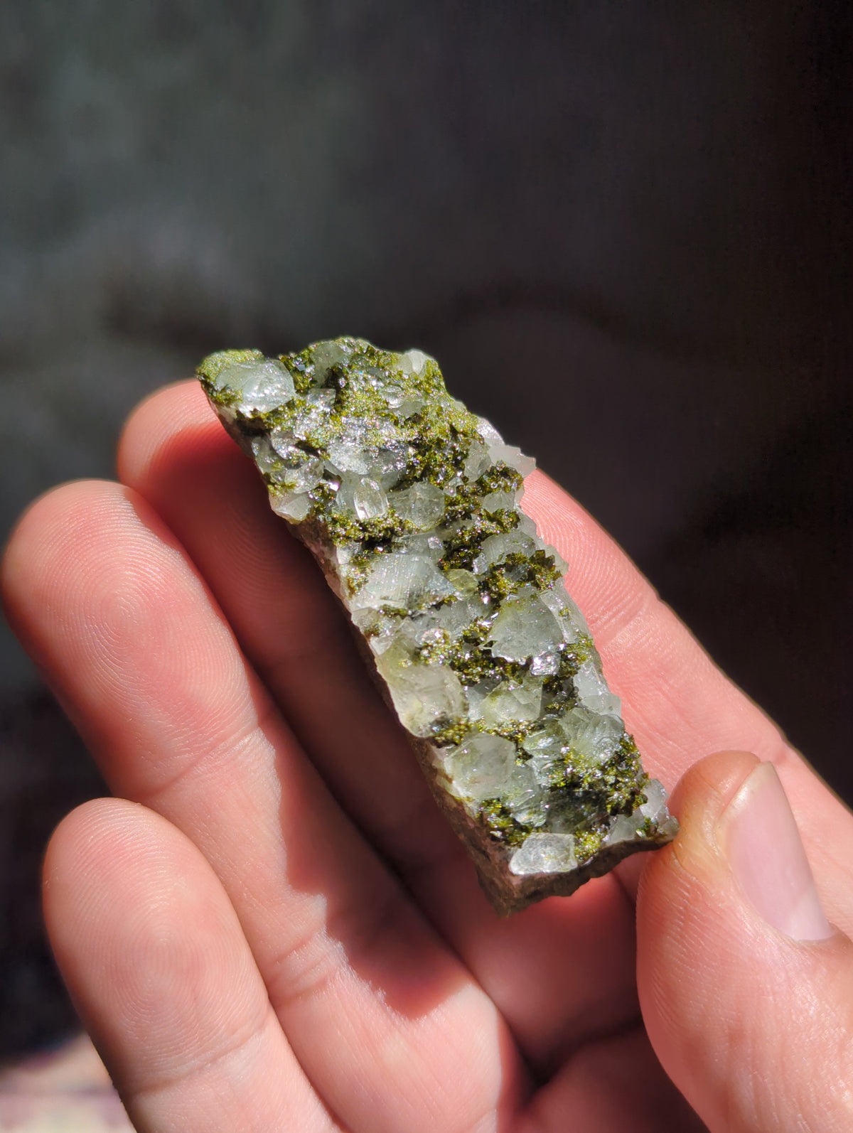 Epidote with Quartz Specimen